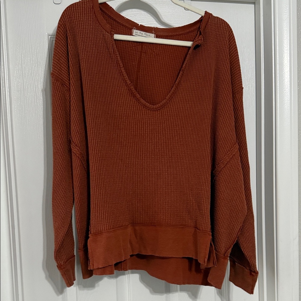 We The Free Terracotta Textured Hoodie